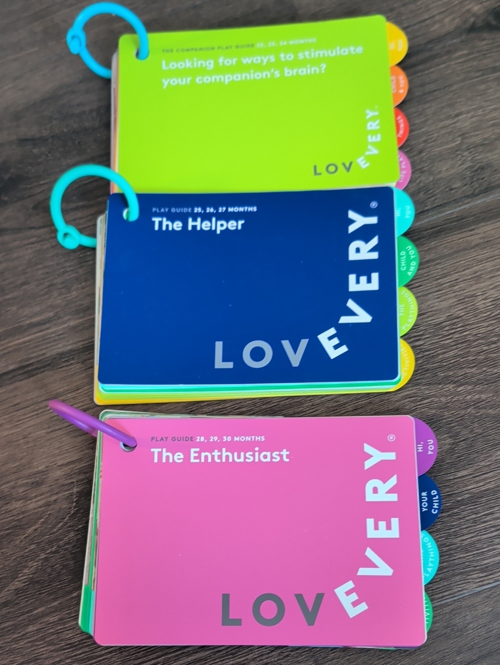 LOVEVERY Baby Book Play Guide with ring for 22 - 30 months